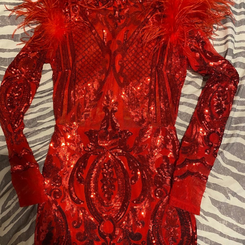 red dress